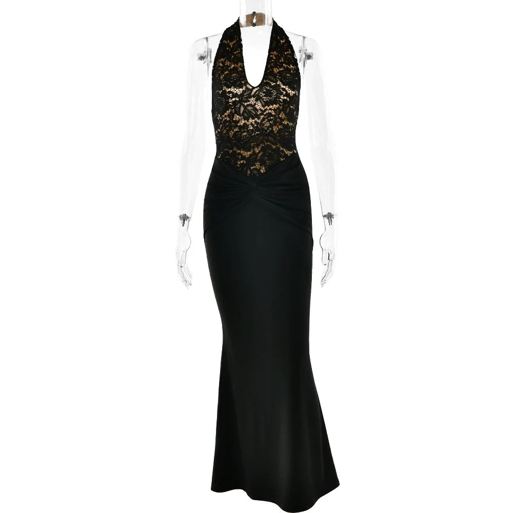 Leyla Ruched Halter Midi Dress