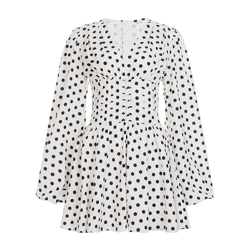 Embry Polka Dot Puff Sleeve Dress