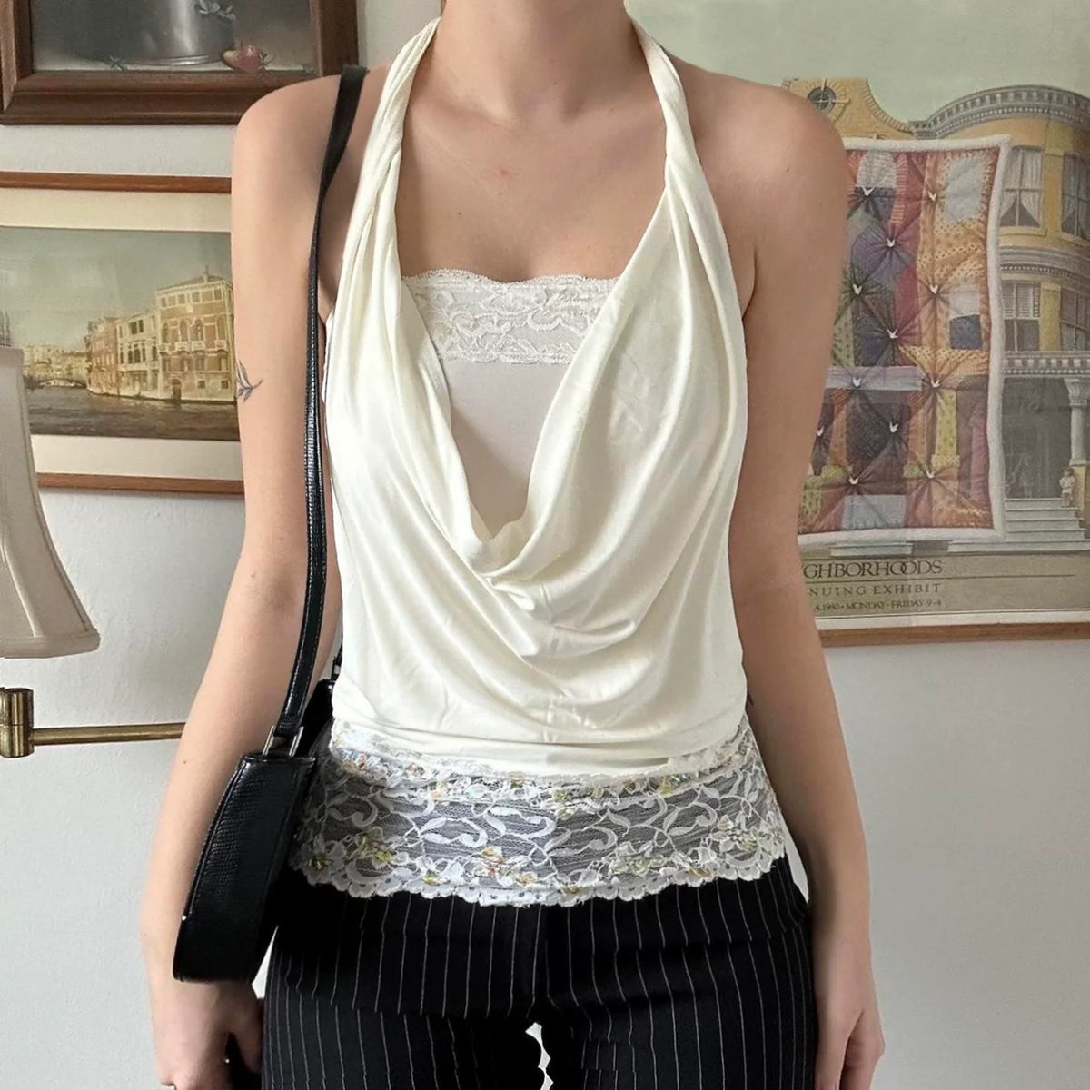 Colby Faux Layered Halter Top