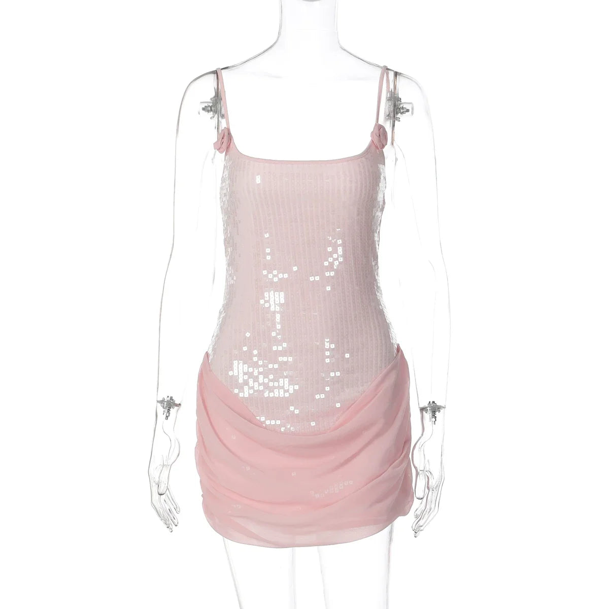 Sequin Floral Bodycon Mini Dress