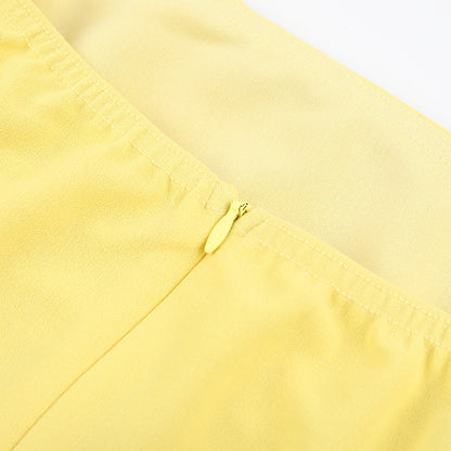 Strapless Pleated Bubble Hem Mini Dress