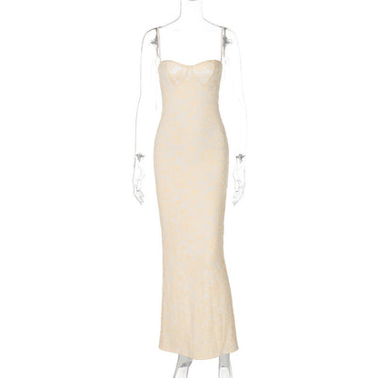 Ariadne Lace Backless Midi Dress