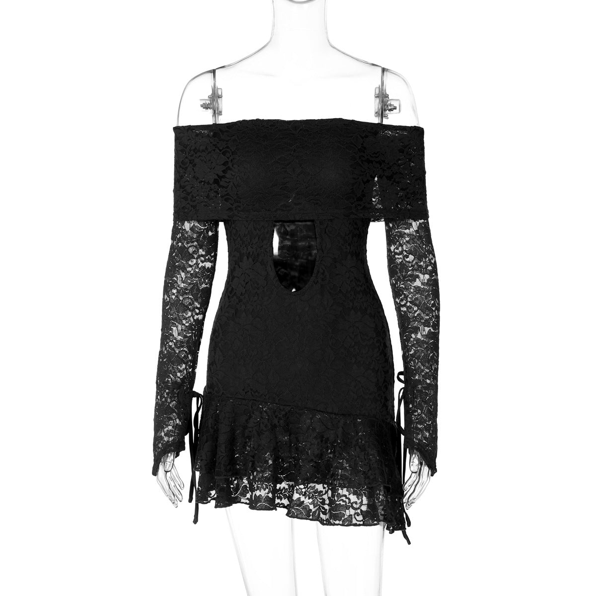 Varnika Off Shoulder Lace Mini Dress