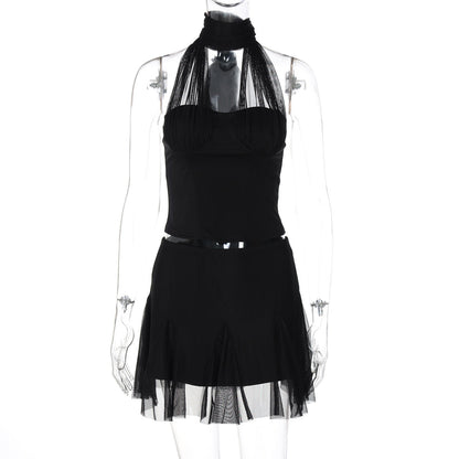 Daleysa Halter Ruched Skirt Set