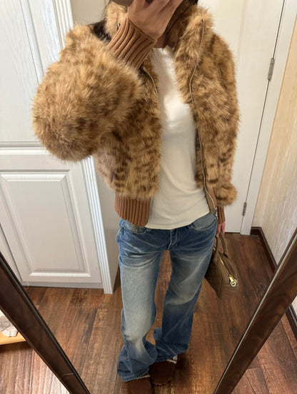 Miral Faux Fur Cropped Jacket