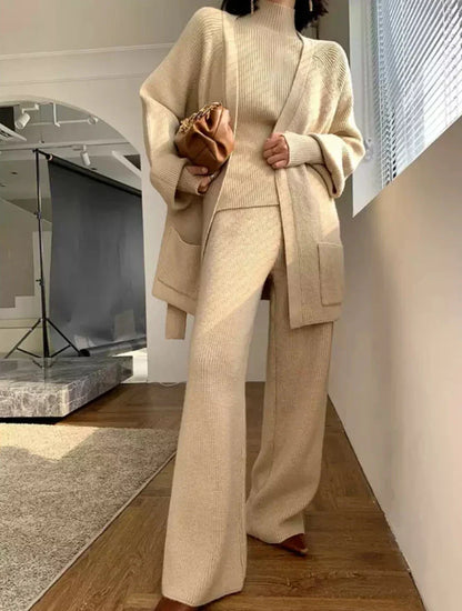 Riana Three Piece Cozy Knit Set