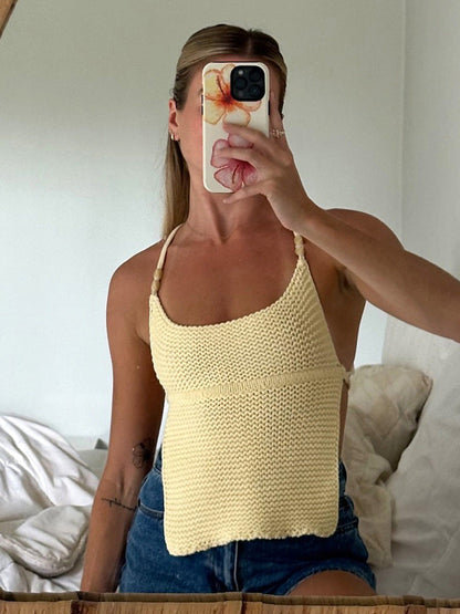 Joslin Knitted Backless Top