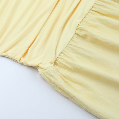 Strapless Ruched Bodice Tiered A-Line Maxi Dress