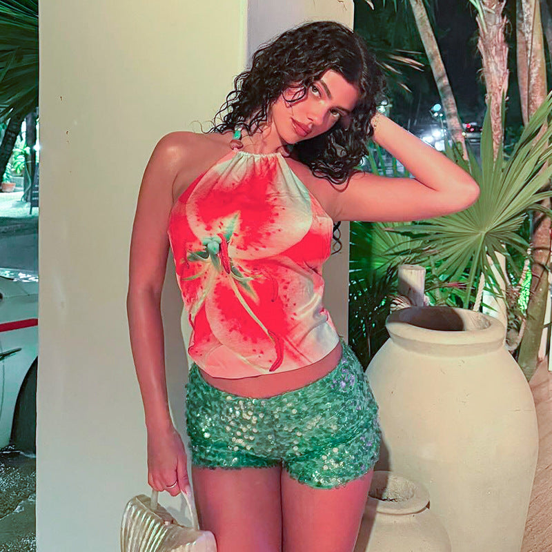 Dima Backless Floral Top