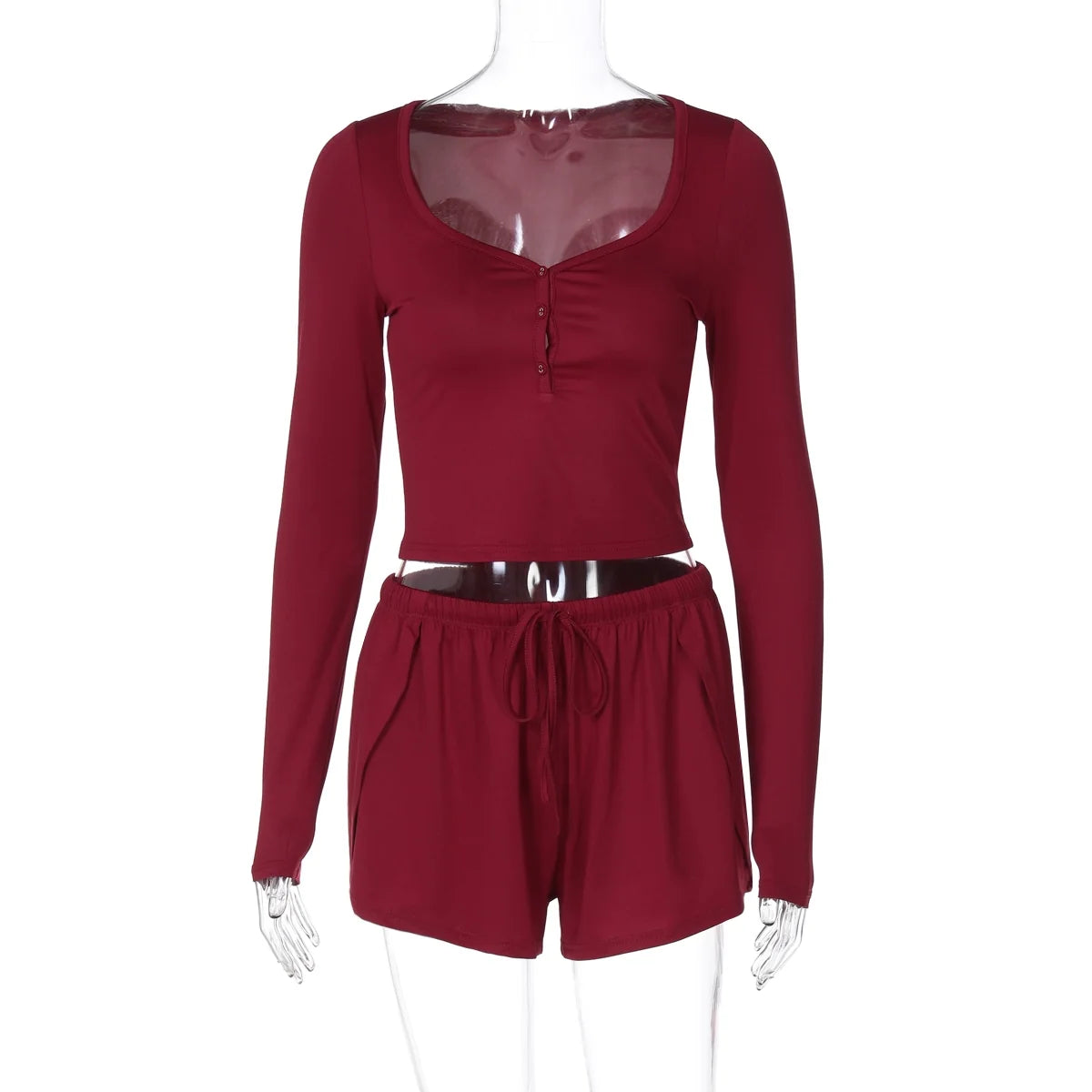 Grayce Button-Front Short Set