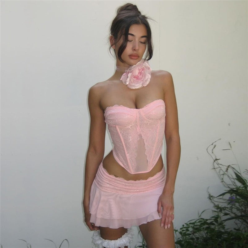 Liara Lace Skirt Set