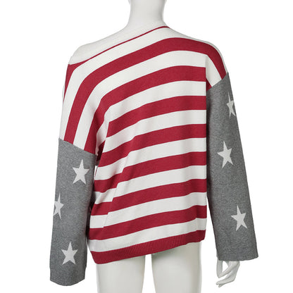 Meryem Off-Shoulder Star Sweater
