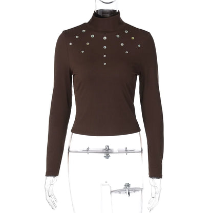 Graciela Ribbed Turtleneck Top