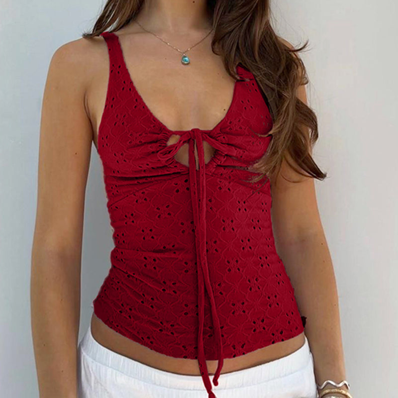 Maison Lace-Up Tank Top