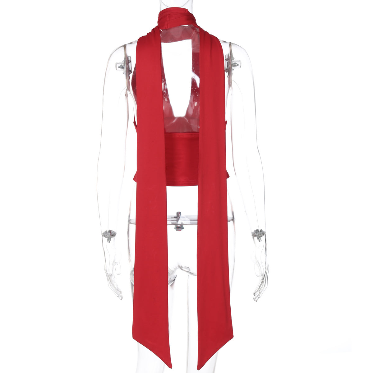 Avie V-Neck Scarf Top