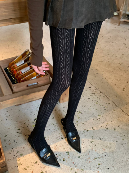 London Cozy Cable Knit Tights