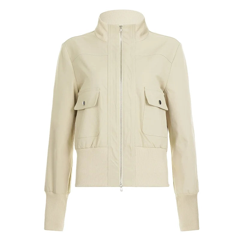 Miamor Ribbed Patchwork Utility Jacket