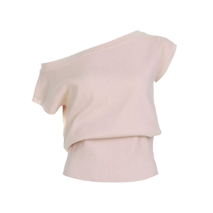 Saja Off-Shoulder Knit Crop Top