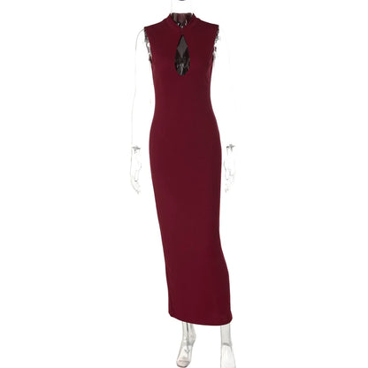 Cut-out Slit Maxi Dress