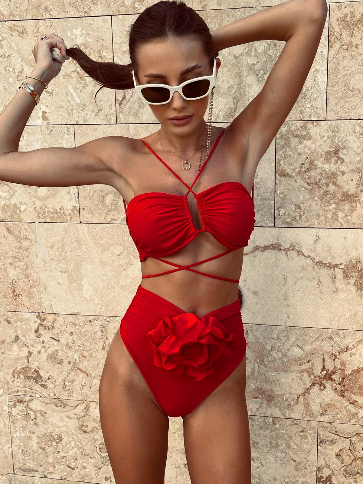 Amy High-Waist Bikini Set