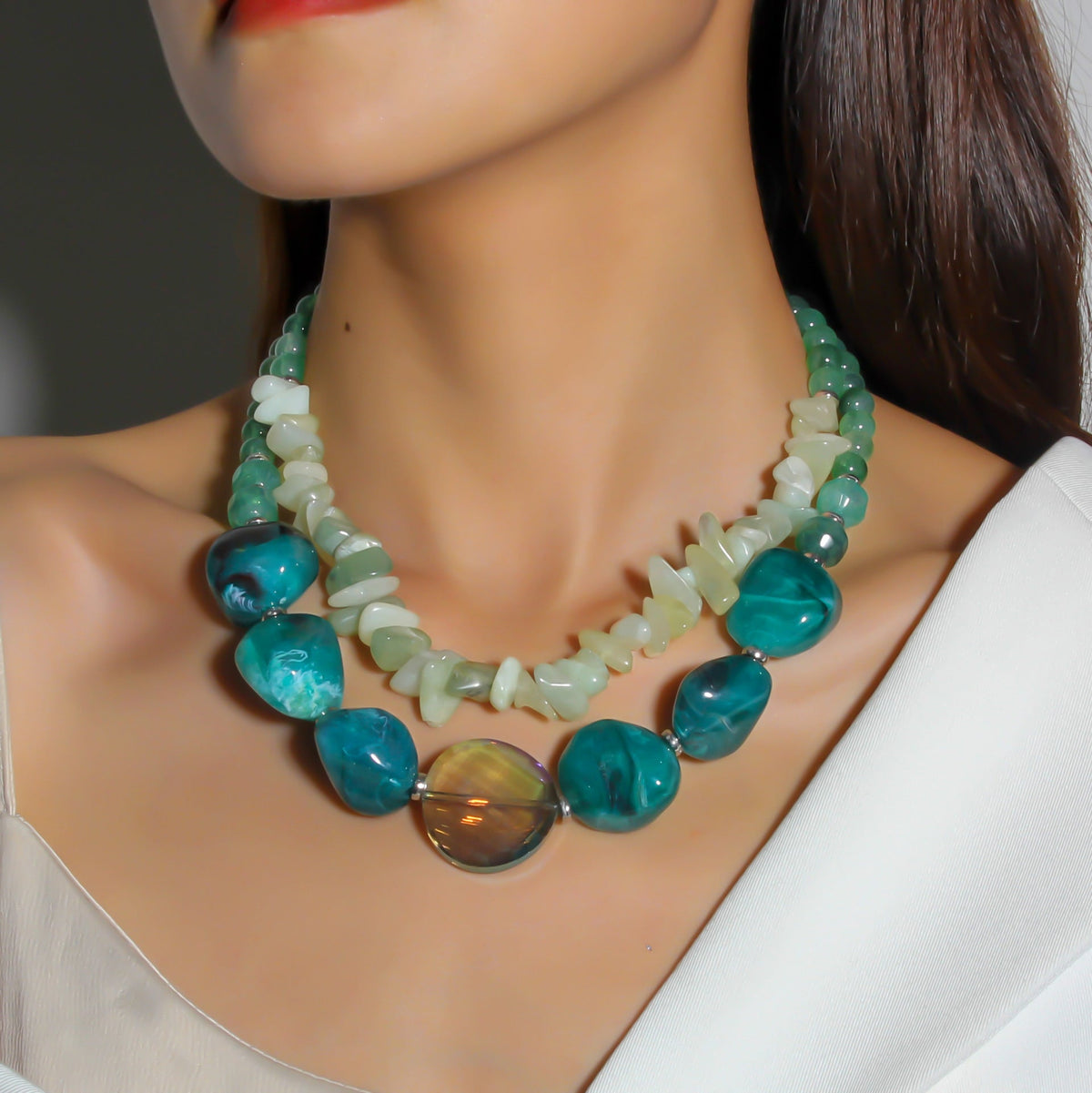 Boho Layered Beaded Stackable NeckLace