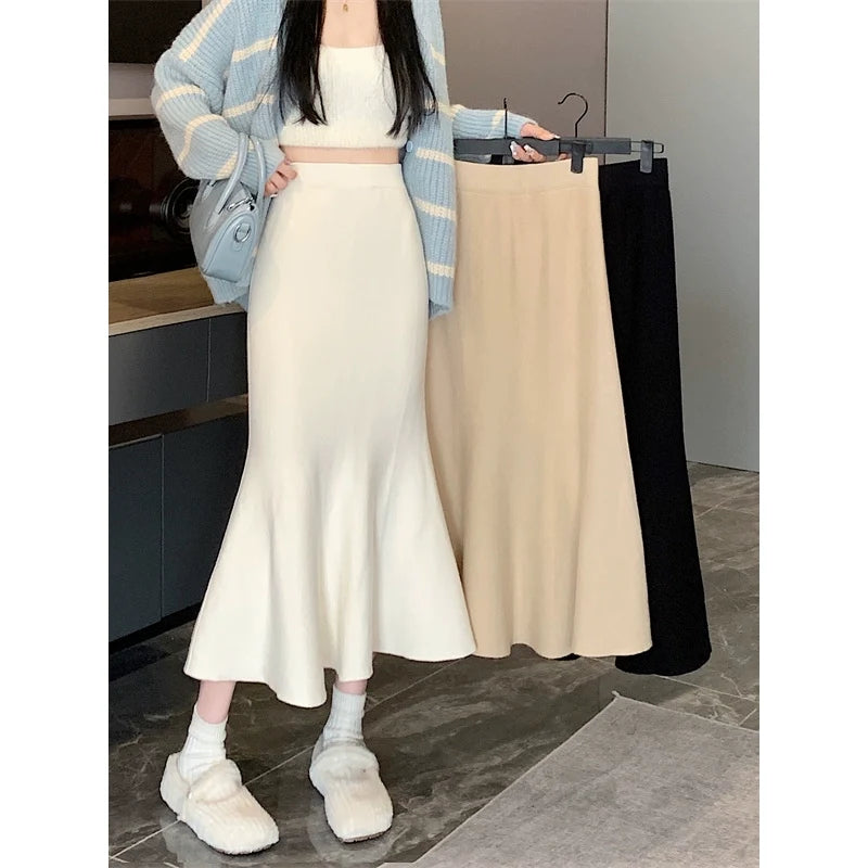 Janyla Knit Fishtail Skirt