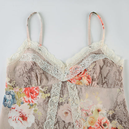 Elodie Lace-Trim Floral Top