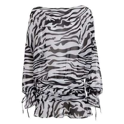 Arianna Zebra Print Mini Dress