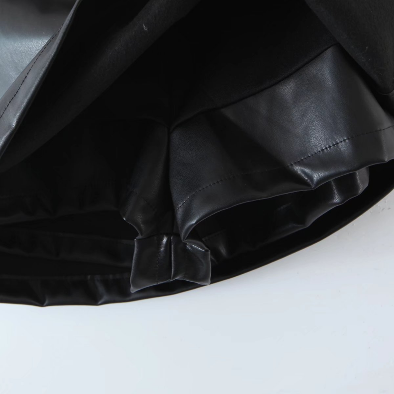 Women PU Leather Short Sexy Skirt