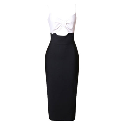 Strappy Sleeveless Midi Cut Out Bandage Dress PZL3010