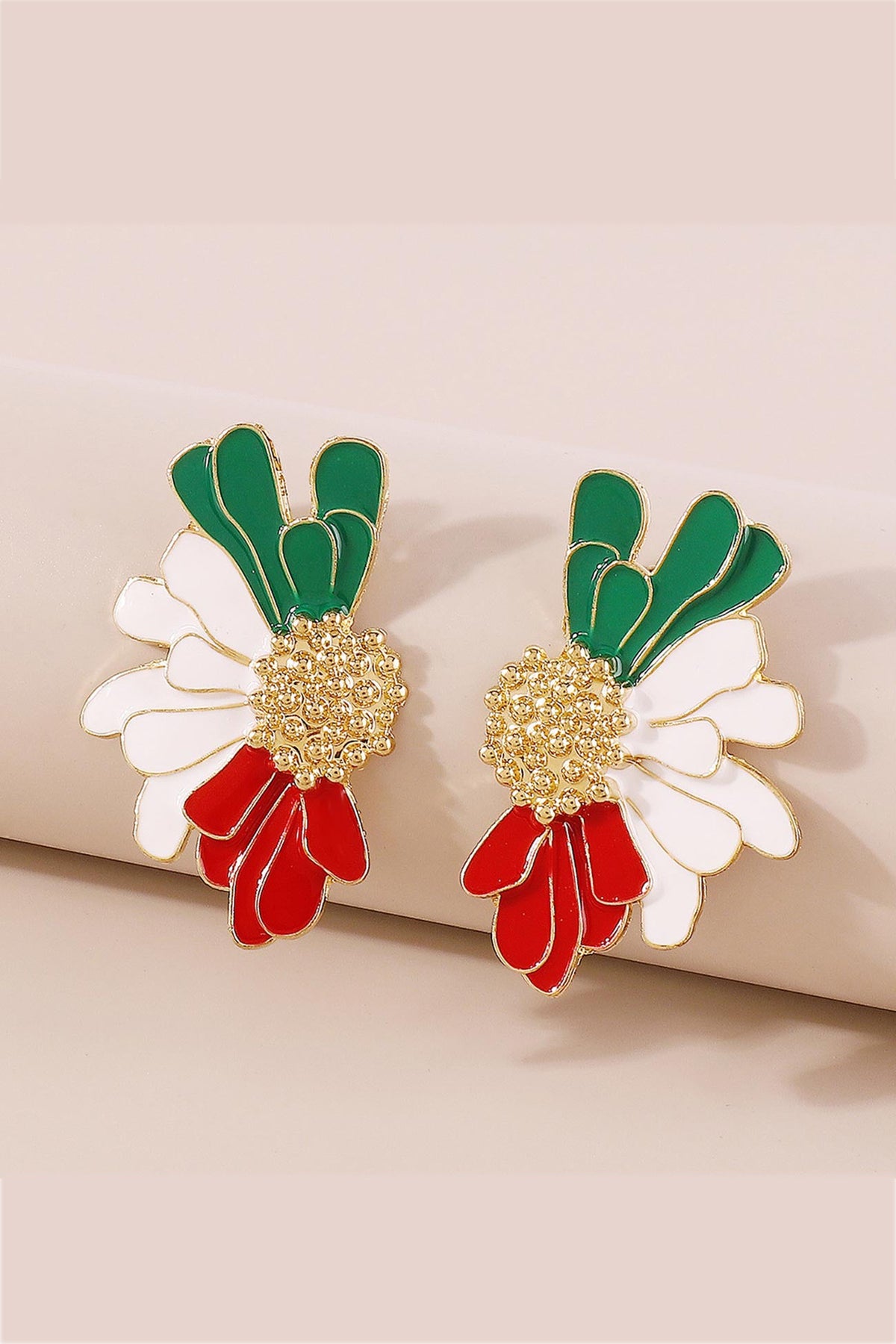 Retro Alloy Flower Stud Earrings
