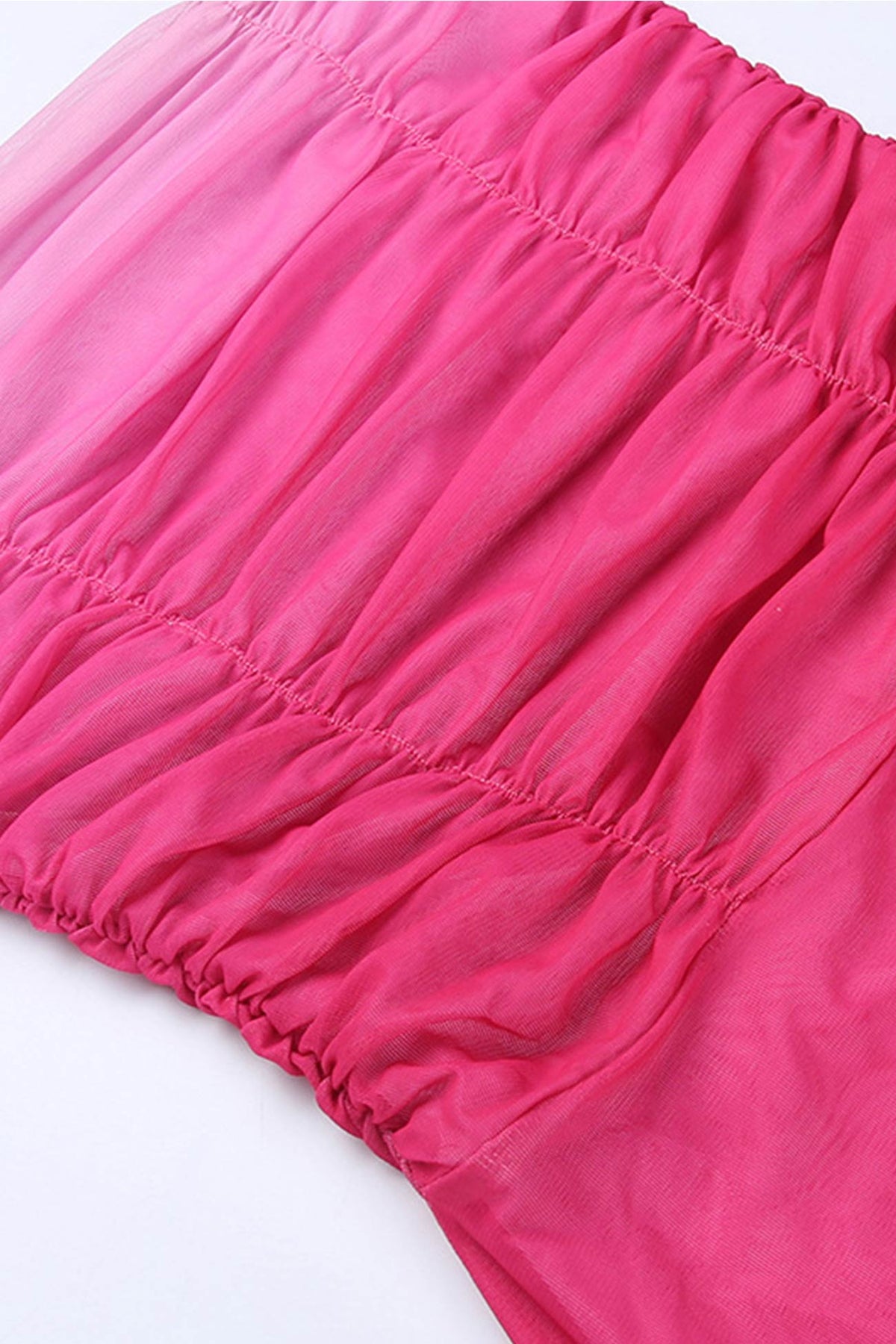 Pink Ombre Strapless Dress