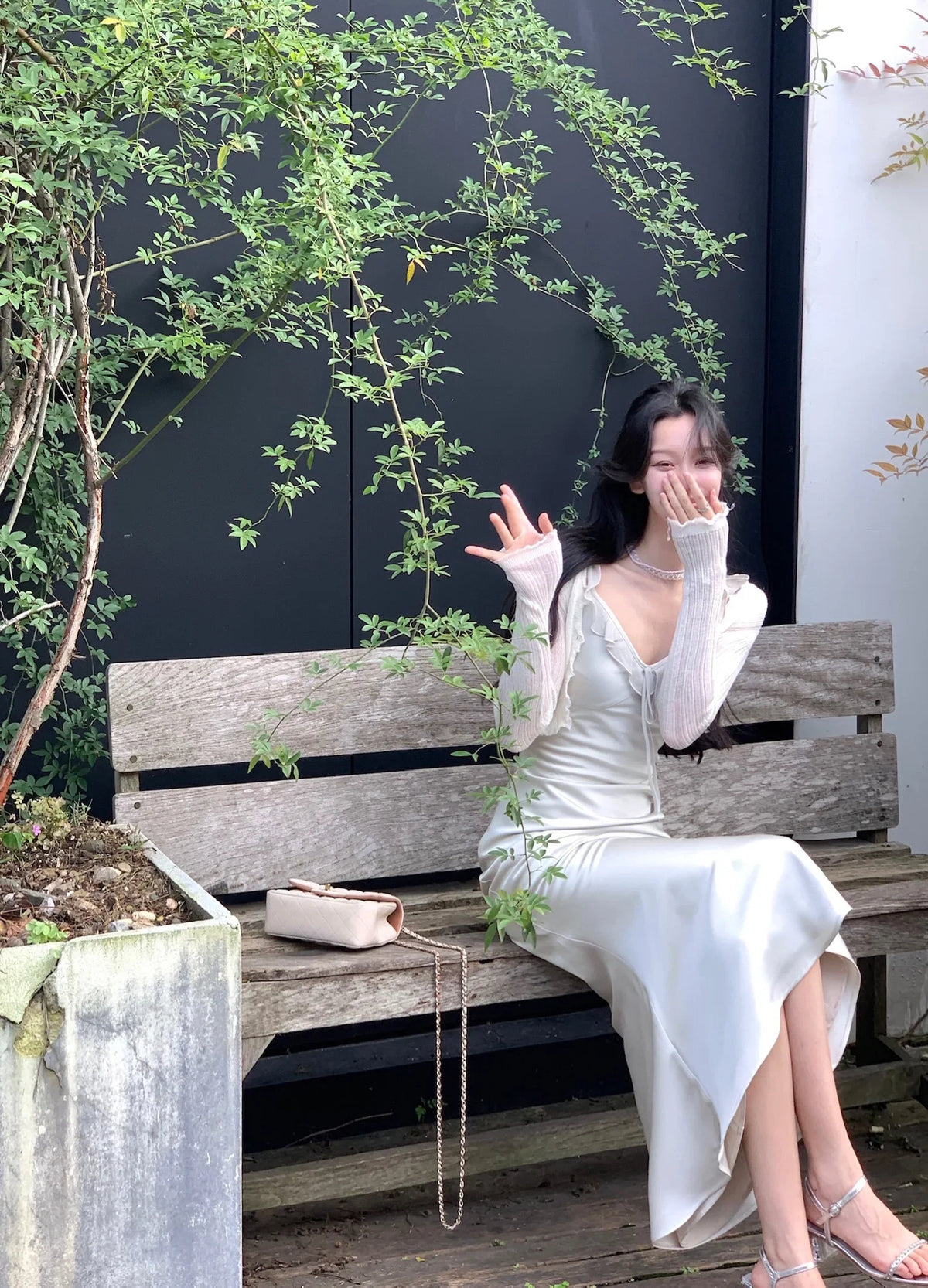 White Satin Spaghetti Strap Long Dresses for Women Summer New Elegant Party Sweet Sleeveless Female Clothing Holiday Casual