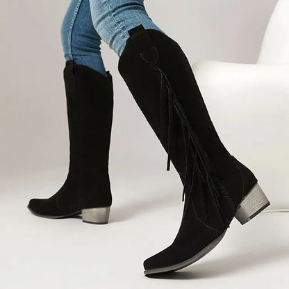 Shoes Fashion Boots Woman Sexy Thigh High Heels High Sexy Boots-Women Round Toe Punk Over-the-Knee Stiletto Ladies Med Rub