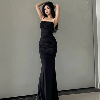 Mermaid Date Dress:Enchanting Ruffled Texture, Exquisitely Slimming Long Design, a Statement of Elegance for Grand Gala Evenings