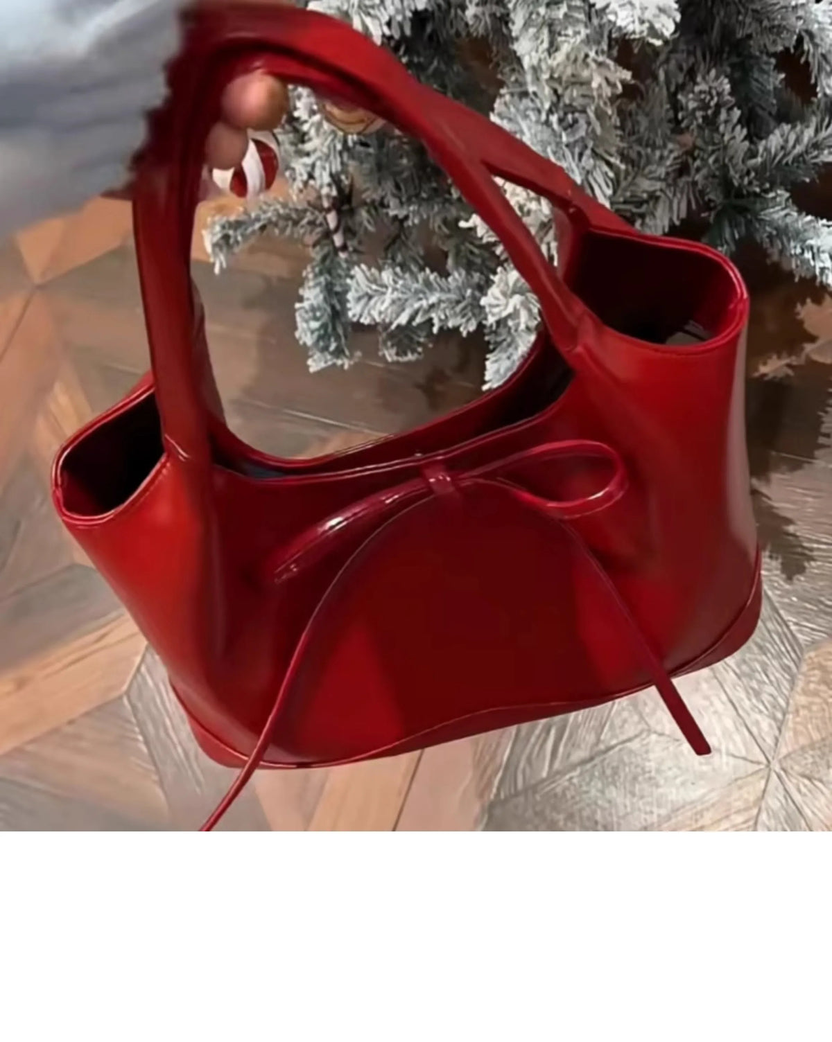 Korean Style Bow Underarm Tote Bags for Women New College Style Large Capacity Single Shoulder Hand-held Commuting Bag