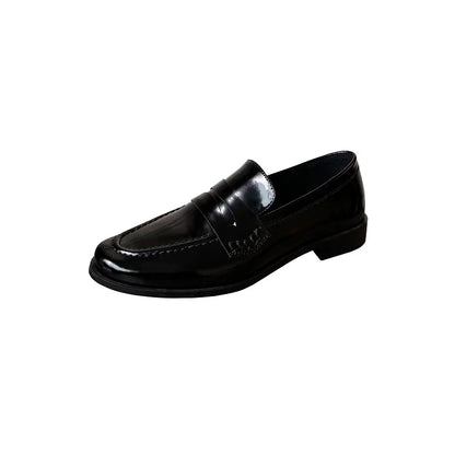 Simple Flats for Women Slip On Round Toe Loafers Genuine Leather Casual Flat Shoes Spring Autumn Loafers Basic Style Footwear