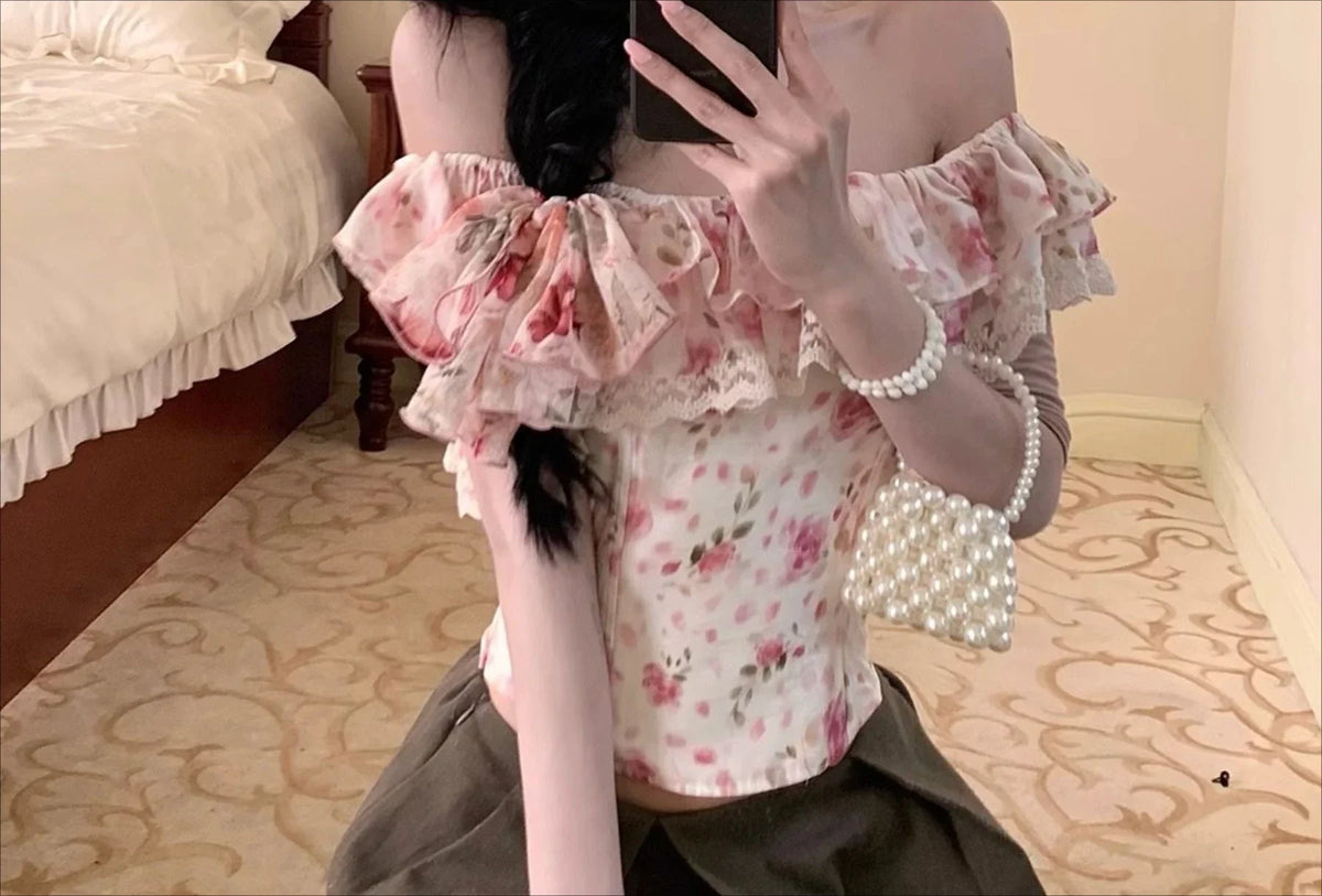 Floral Print Women's Summer Stylish Hot Dress Shirt Top