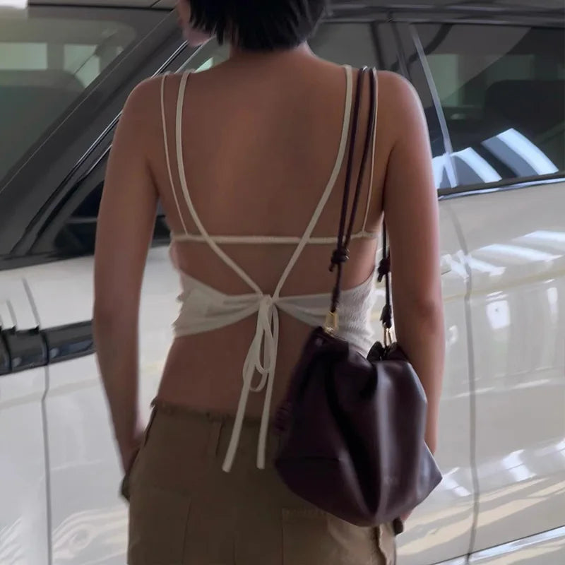 Sheer Mesh Spaghetti Strap Cami Top