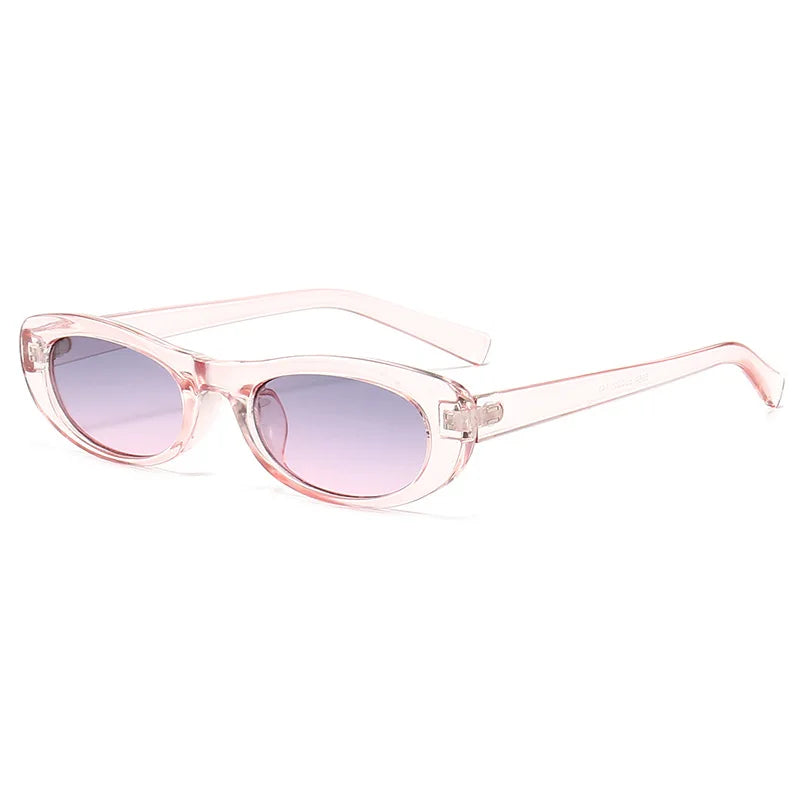Fashion Cat Eye Sunglasses Women's Luxury Brand Small Oval Black Sun Glasses Women Goggle Trends Rectangle Eyewear UV