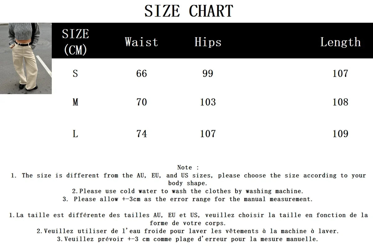Khaki Classic Wide Leg Pant Women High Waist Pocket Loose Simple Trouser Autumn Winter Streetwear Fashion Casual Pants New