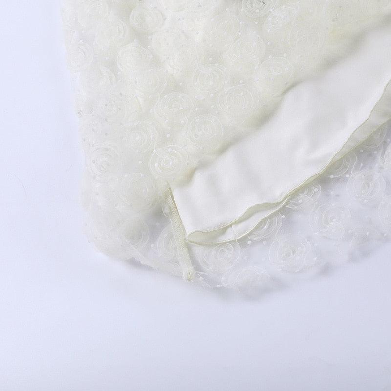 Strapless Voluminous Organza Mini Dress