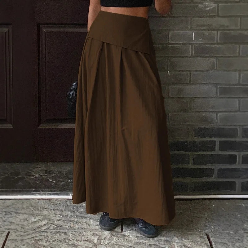 Autumn Women Solid Slim Fishtail Skirt Spring In Elegant Fashion High Waist Fold Skirts Lady Causal Street Short Dress Sexy