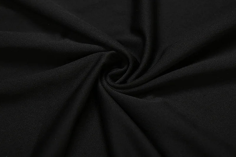 Sexy 2 Pieces Clothing Set Women Black O Neck Sleeveless Slim Bodysuit and High Slit Irregular Long Skirt Suit Y2K Outfits