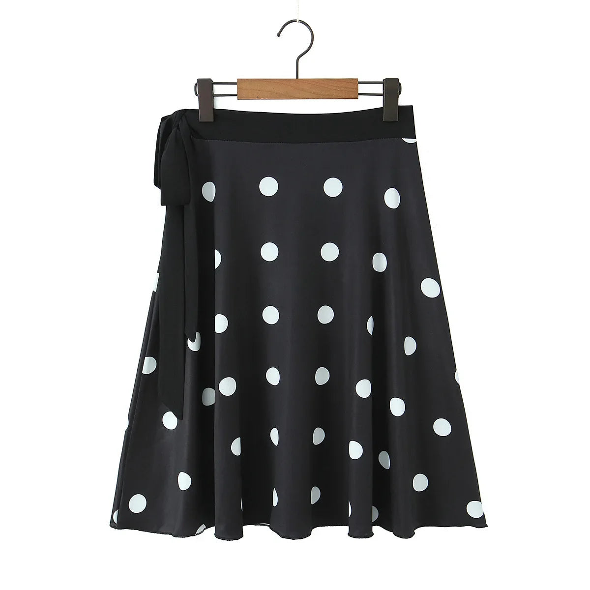 Halter Neck Camisole Polka Dot Skirt Set Women's Summer Sexy Fashionable Personality Neckband Backless Beach Vacation Black Set