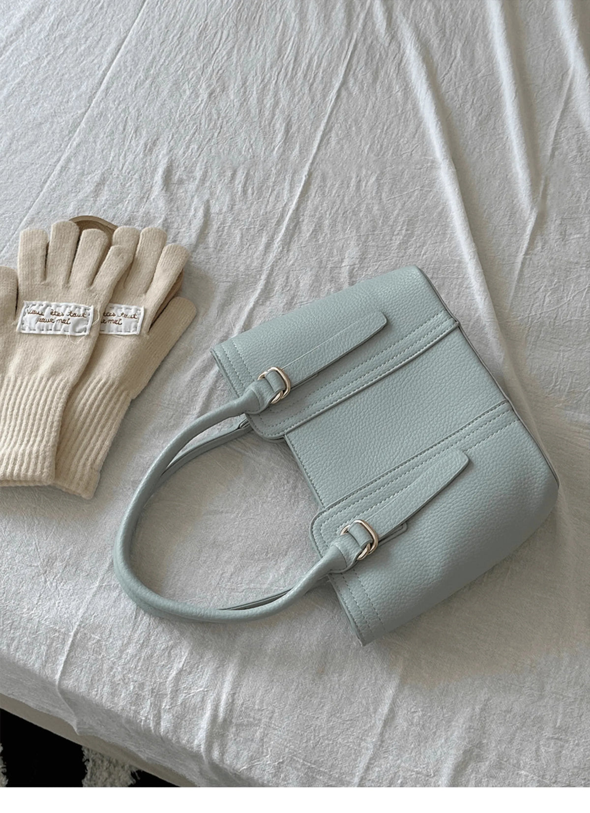 Mint Green Simple Large Capacity Shoulder Bag Women 2025 New Spring Summer Tote Bag Ladies Versatile Fashionable Handbag
