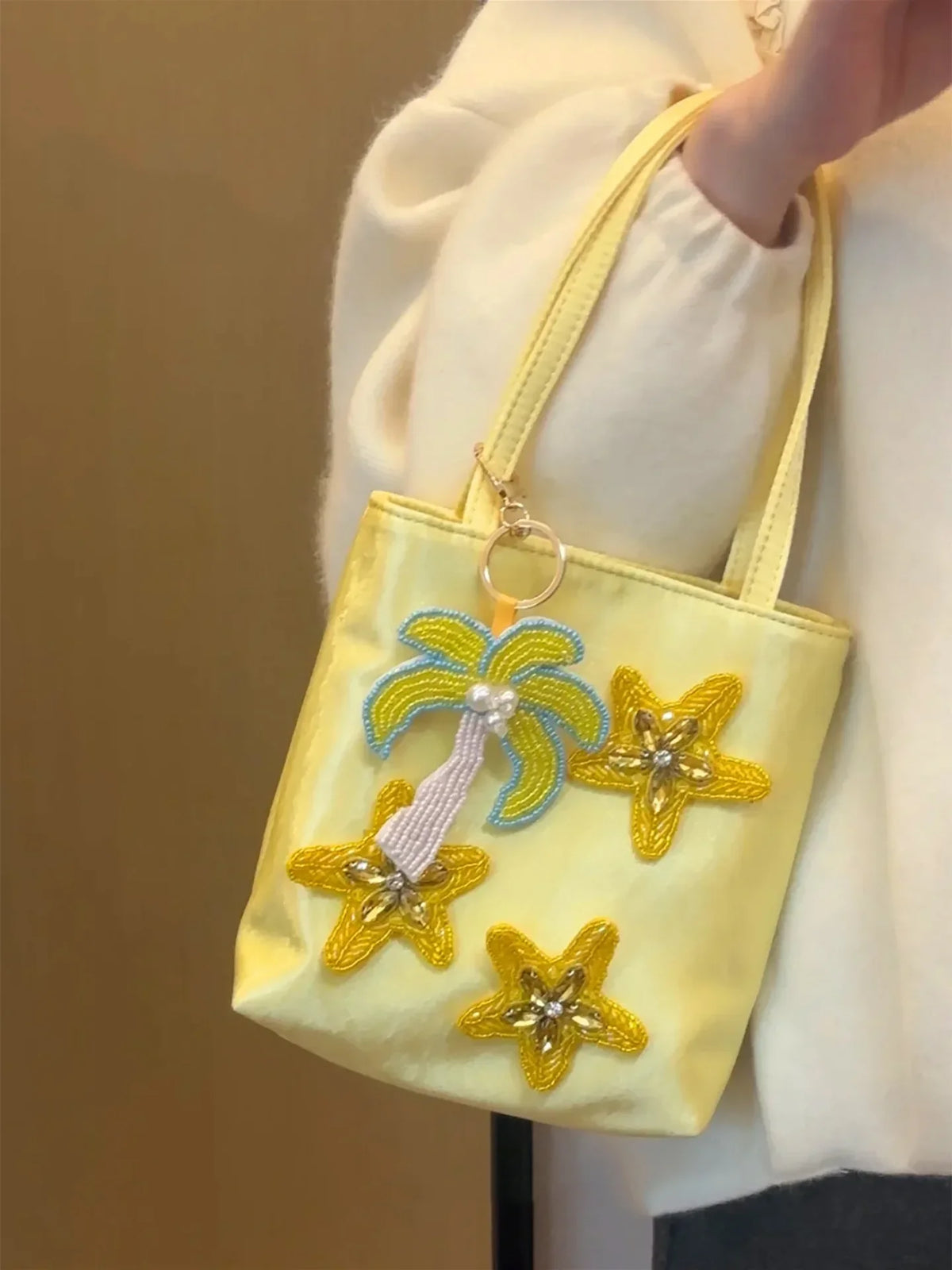 Patchwork Embroidery Luxury Exquisite Women's Handbags Korean Sweet Y2k Aesthetic Clutches Fashion Purses Casual Top-Handle