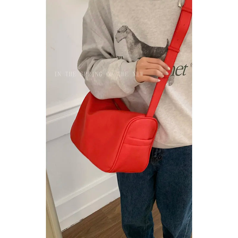 Causal Large Capacity Crossbody Bag Women's Fashion Korean Simple Single Shoulder Tote Underarm Bags