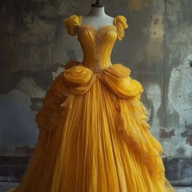 Vintage Princess Prom Dress Ruched Ruffle Long Victorian Special Occasion Dress Lace Appliques Back Lace-Up Customized