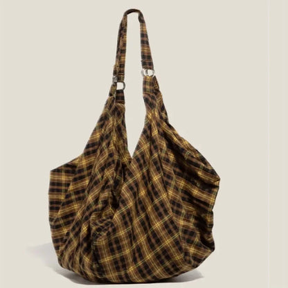 Large capacity women bag tote bag new plaid shoulder bag single shoulder bag crossbody bag